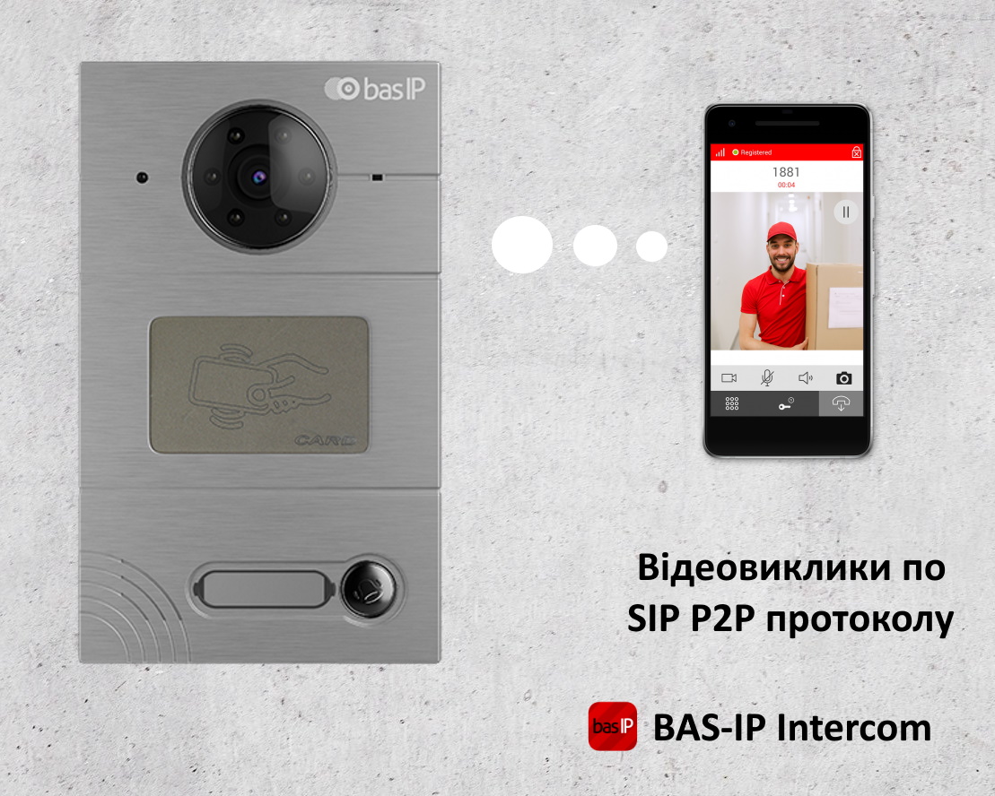 BAS-IP AV-01BD видео вызовы на смартфон