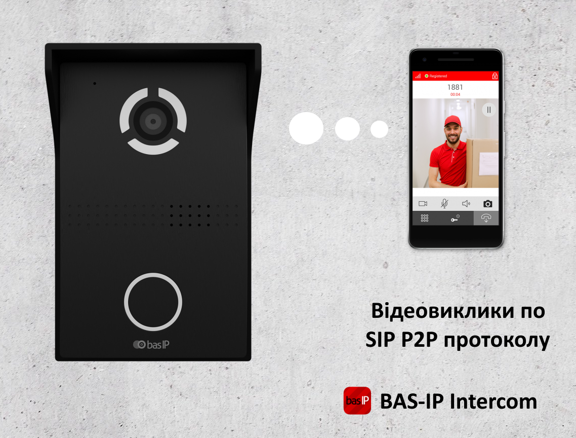 BAS-IP AV-03D видео вызовы на смартфон