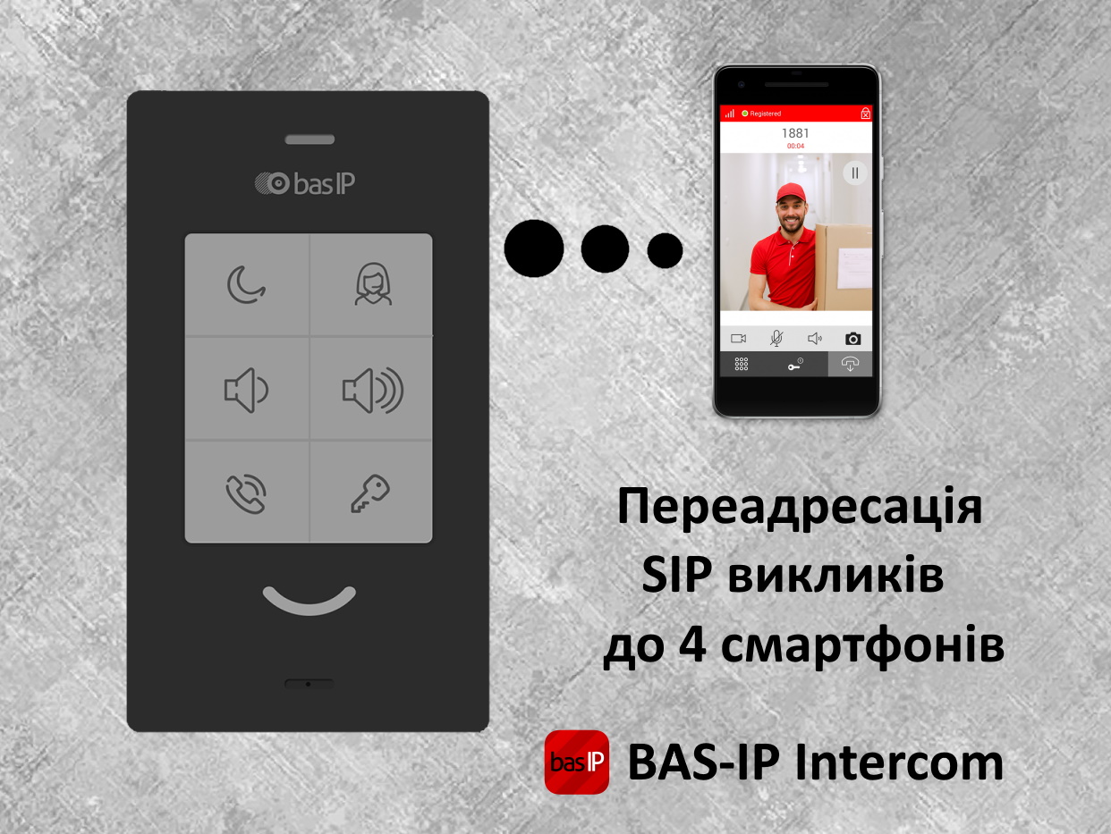 BAS-IP SP-03 переадресація викликів на смартфон
